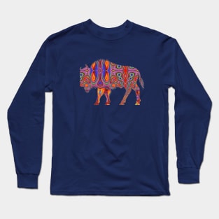 Tie Dye Bison Long Sleeve T-Shirt